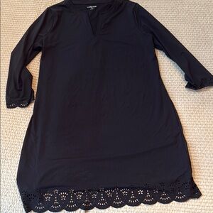 Lands' End Black Long Sleeve Dress